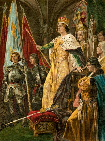 Wezwanie skierowane do Edwarda IV (kolorowa litografia) autorstwa English School
