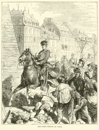 Pierwszy Niemiec w Paryżu, luty 1871 autorstwa English School