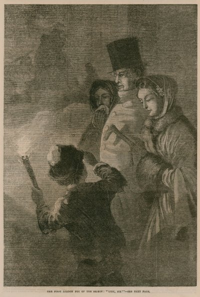 Pierwsza w sezonie londyńska mgła autorstwa English School