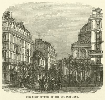 Pierwsze efekty bombardowania, listopad 1870 autorstwa English School