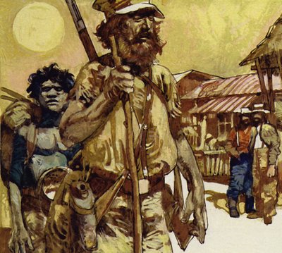 Pierwszej eksploracji Australii podjął się Edward John Eyre autorstwa English School