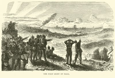Pierwszy widok Paryża, wrzesień 1870 autorstwa English School