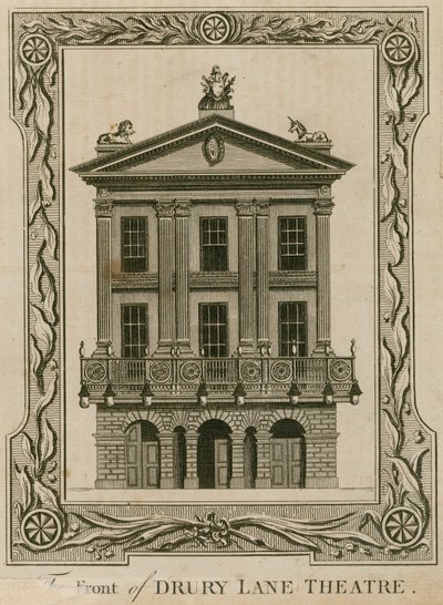Front Drury Lane Theatre, Londyn autorstwa English School