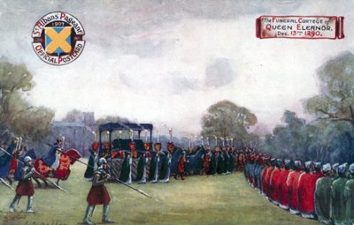 Orszak pogrzebowy królowej Eleonory, 13 grudnia 1290 autorstwa English School