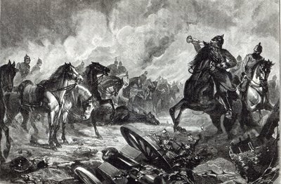 Konie Gravelotte, z „Godziny wypoczynku”, 1888 autorstwa English School