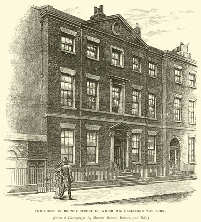 Dom przy Rodney Street, w którym urodził się pan Gladstone autorstwa English School