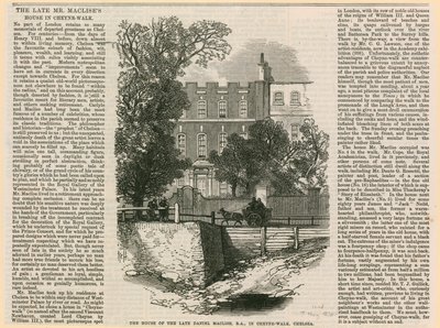 Dom Daniela Maclise w Cheyne Walk autorstwa English School