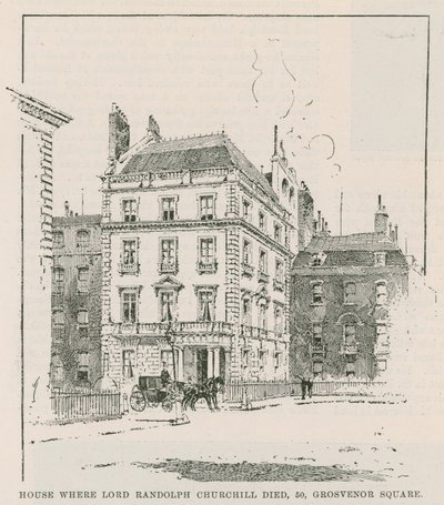 Dom, w którym zmarł lord Randolph Churchill autorstwa English School