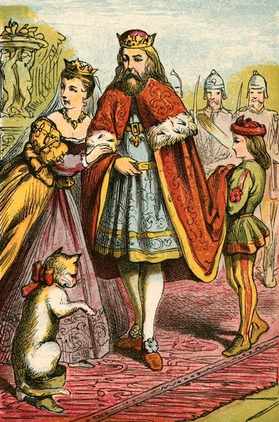 Król i księżniczka odwiedzają markiza autorstwa English School