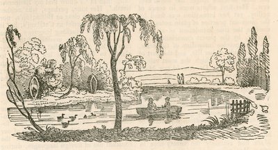 Jezioro w Hornsey Wood House, Londyn autorstwa English School