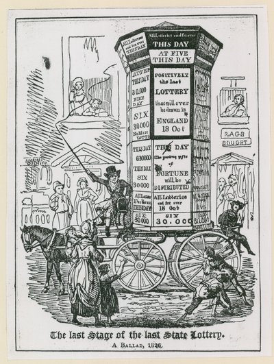 Ostatni etap ostatniej loterii państwowej. Ballada 1826 autorstwa English School