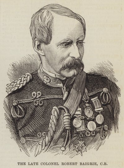 Nieżyjący już pułkownik Robert Baigrie CB (grafika) autorstwa English School