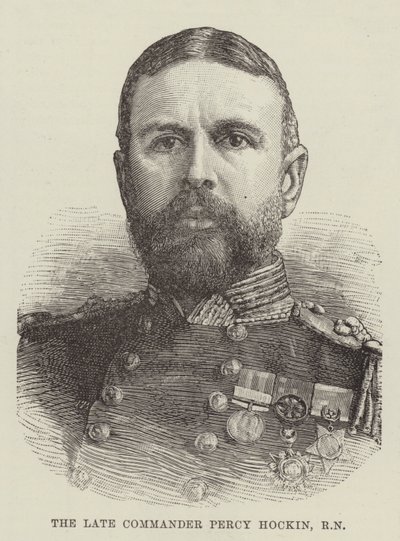 Nieżyjący już komandor Percy Hockin, RN (grafika) autorstwa English School