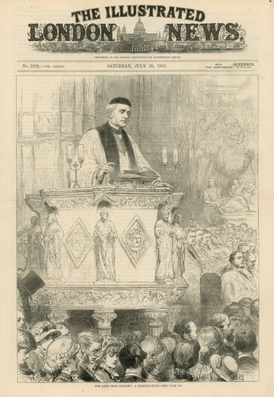 Nieżyjący już Dean Stanley w Opactwie Westminsterskim autorstwa English School