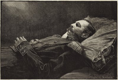Nieżyjący już cesarz Rosji Aleksander II po śmierci autorstwa English School