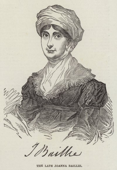 śp. Joanna Baillie (grafika) autorstwa English School