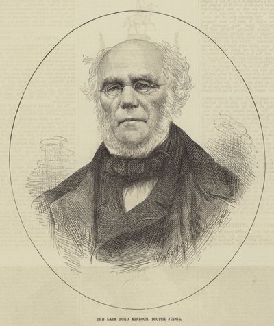 Nieżyjący już Lord Kinloch, sędzia szkocki (grafika) autorstwa English School