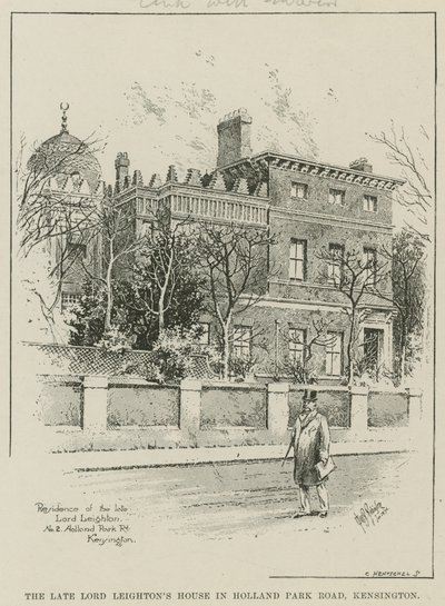 Dom zmarłego Lorda Leightona przy Holland Park Road w Kensington w Londynie autorstwa English School