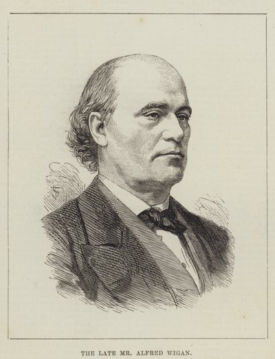 Nieżyjący już pan Alfred Wigan (grafika) autorstwa English School