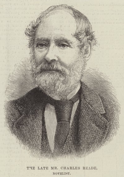 Nieżyjący już pan Charles Reade, powieściopisarz (grafika) autorstwa English School