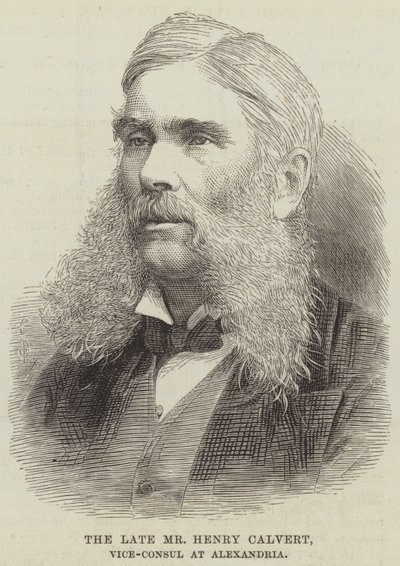 Nieżyjący już pan Henry Calvert, wicekonsul w Aleksandrii (rycina) autorstwa English School