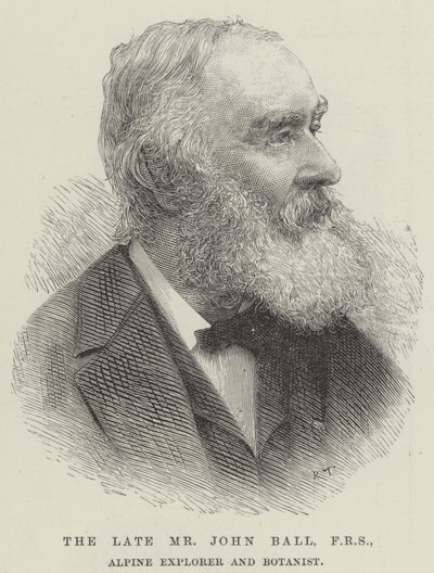 Nieżyjący już pan John Ball, FRS, alpejski odkrywca i botanik (grafika) autorstwa English School
