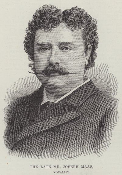Nieżyjący już pan Joseph Maas, wokalista (grafika) autorstwa English School