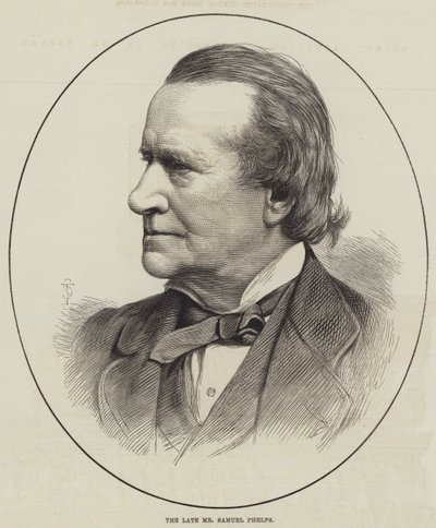 Nieżyjący już pan Samuel Phelps (grafika) autorstwa English School