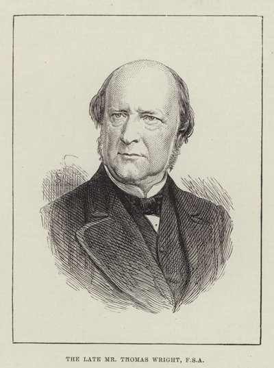 Nieżyjący już pan Thomas Wright, FSA (Grawerowanie) autorstwa English School
