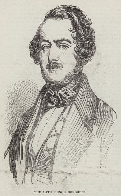 Nieżyjący już Signor Donizetti (grafika) autorstwa English School