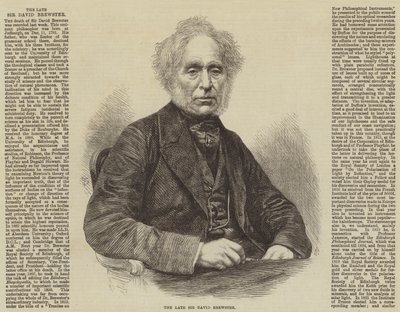Nieżyjący już Sir David Brewster (grafika) autorstwa English School