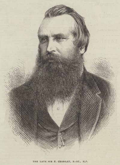 Nieżyjący już Sir F Crossley, Baronet, MP (Grawerowanie) autorstwa English School