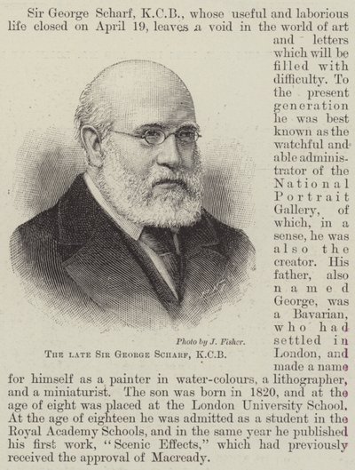 Nieżyjący już Sir George Scharf, KCB (grafika) autorstwa English School