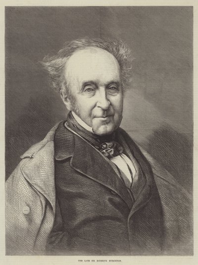 Nieżyjący już Sir Roderick Murchison (grafika) autorstwa English School