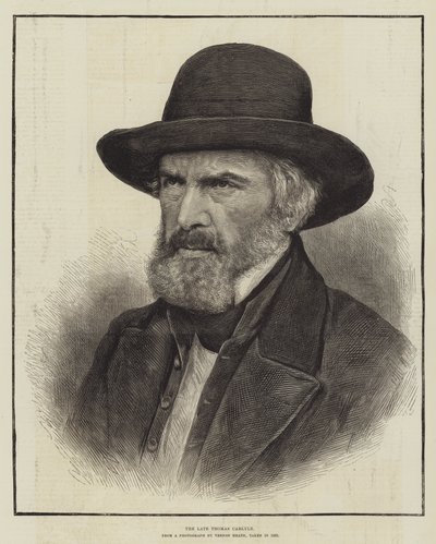 Nieżyjący już Thomas Carlyle (rycina) autorstwa English School
