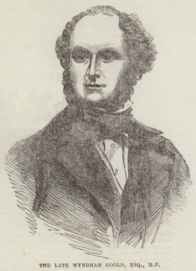 Nieżyjący już Wyndham Goold, Esquire, MP (grawerowanie) autorstwa English School