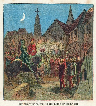 Straż marszowa za panowania króla Henryka VIII autorstwa English School