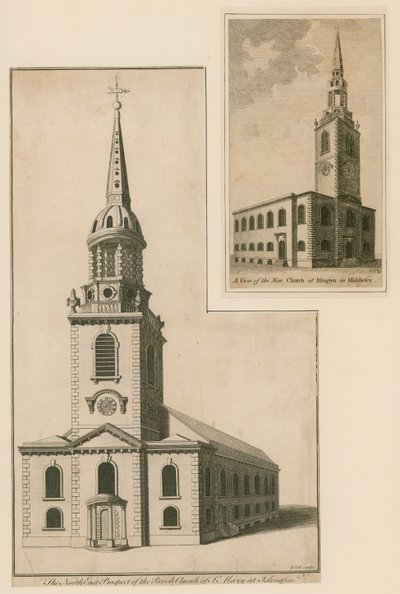 Nowy kościół, St Marys, Islington autorstwa English School