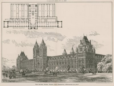 Nowe Muzeum Historii Naturalnej, South Kensington, Londyn autorstwa English School