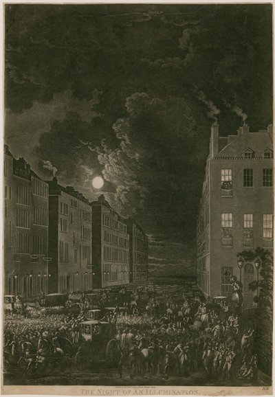 Noc iluminacji, 29 kwietnia 1802; Portman Square, Londyn autorstwa English School