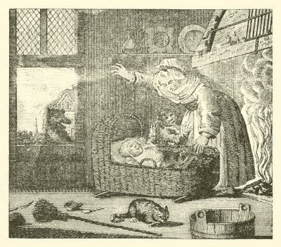 Pielęgniarka i wilk (rycina) autorstwa English School