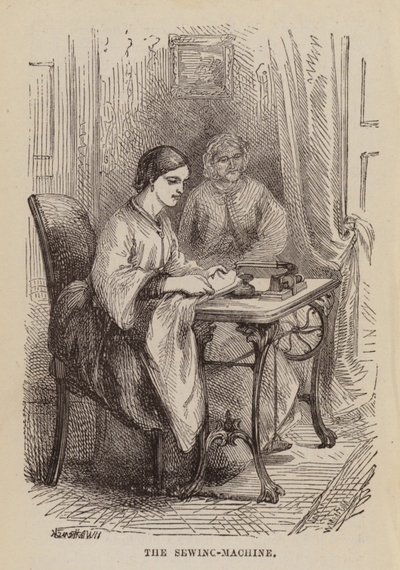 Maszyna do szycia (grawerowanie) autorstwa English School