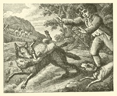 Chłopiec pasterski (rycina) autorstwa English School
