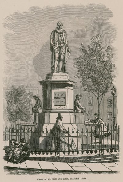 Posąg Sir Hugh Myddletona w Islington Green autorstwa English School