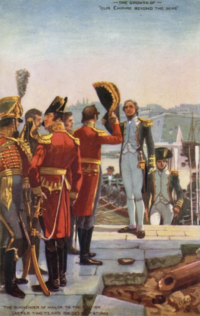 Poddanie Malty Brytyjczykom, 4 września 1800 autorstwa English School