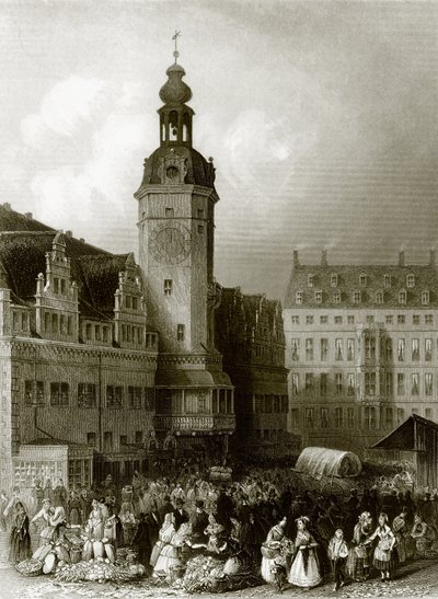 Ratusz i rynek, Lipsk autorstwa English School
