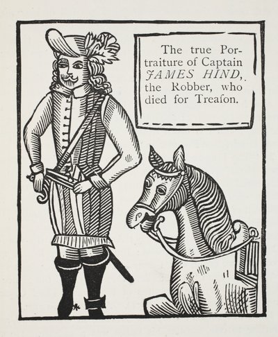 Prawdziwy portret kapitana Jamesa Hinda, rabusia, który zginął od zdrady, ilustracja z książki Chap-books of the Eighteenth Century Johna Ashtona, wyd. 1882 autorstwa English School