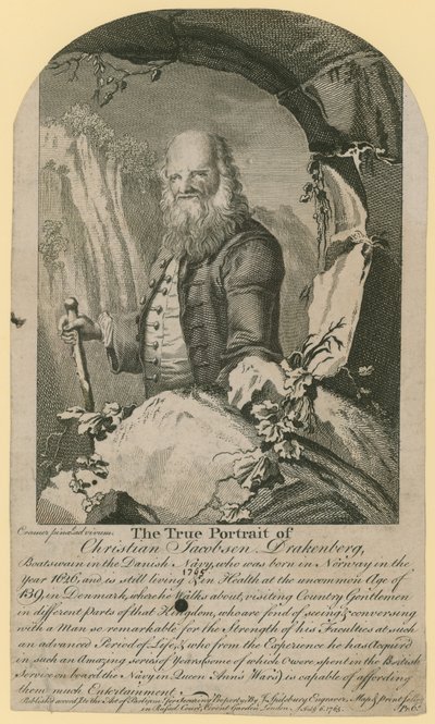Prawdziwy portret Christiana Jacobsena Drakensberga autorstwa English School