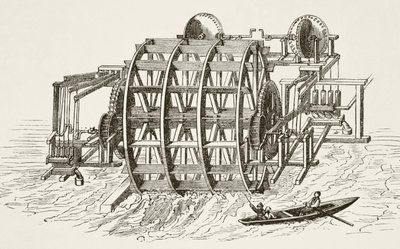 Wodociągi London Bridge, po raz pierwszy wzniesione w 1582, z The National and Domestic History of England autorstwa Williama Hickmana Smitha Aubreya (1858-1916) opublikowane w Londynie, ok. 1890 autorstwa English School