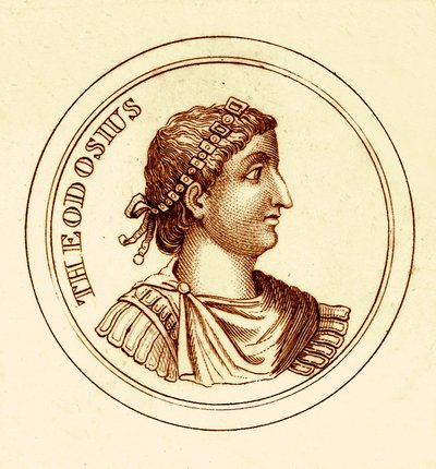 Theodosius, ilustracja z The Universal Historical Dictionary autorstwa George